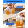 12 Piezas Tapas De Silicona Elásticas Reutilizables, 6 Redondas Y