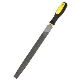 M METERXITY Flat Metal File 10 Inch, High Carbon Steel File Diamond File Hand File W PVC Grip Handle for Wood/Metal/Ceramic/Glass/Stone/Jewelry/Tile/Model/DIY/Sharpening File