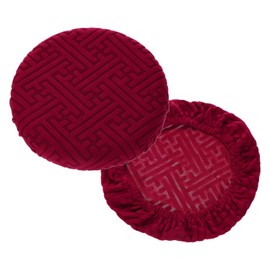 uxcell 2Pcs Bar Stool Covers Round, 12-14" Soft Elastic Circle Stool Seat Cushion Slipcover for Home Hotel Bar Restaurant, Red