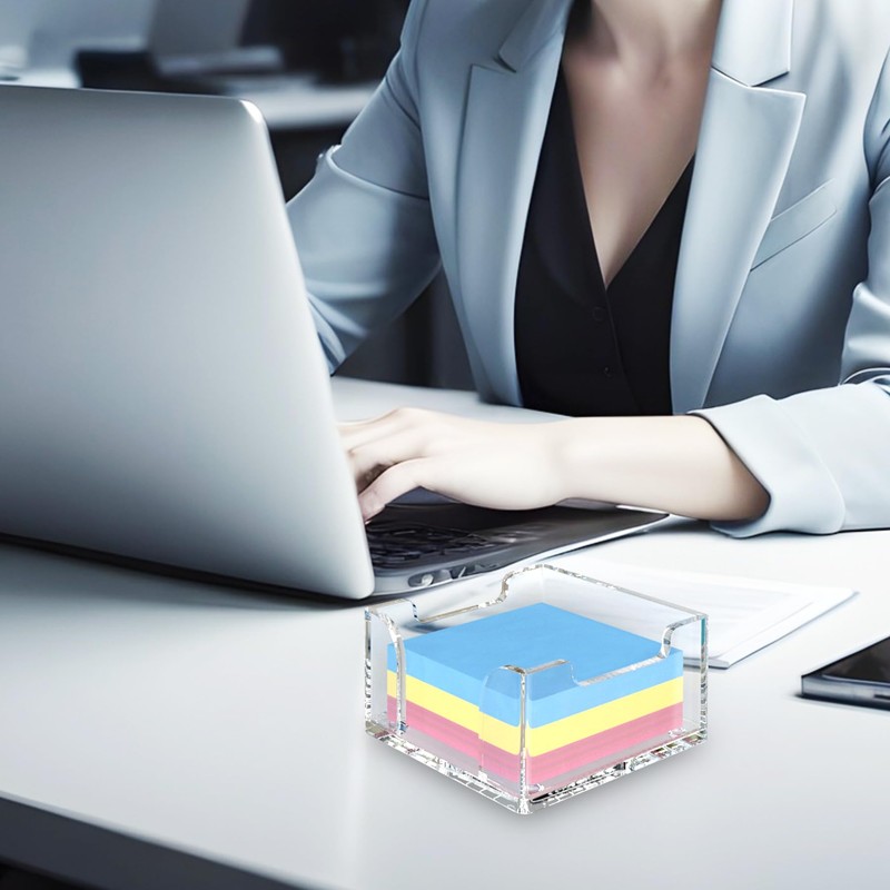 XQIGI Acrylic Sticky Note Holder for 3 x 3 Post