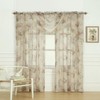 Laura Ashley Stowe Sheer Curtain with Rod Pocket, Panel Measures