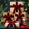 G2PLUS 25mm Burgundy Christmas Velvet Ribbon for Gift Wrapping: 25