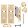 Skeleton Keyed Brass Plated Inside Mortise Lock Kit