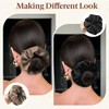 SARLA Small Cute Claw Clip Hair Bun with Hair Scrunchies