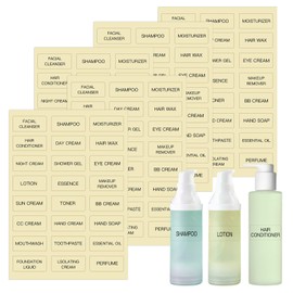 HVSWLY Toiletry Labels for Travel Size Bottles,120 PCS Travel Bottle Labels Waterproof,Clear Bathroom Labels Makeup Label for Shampoo Conditioner Lotion Cream