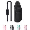 Insulated Water Bottle Holder with Crossbody Strap and Pockets