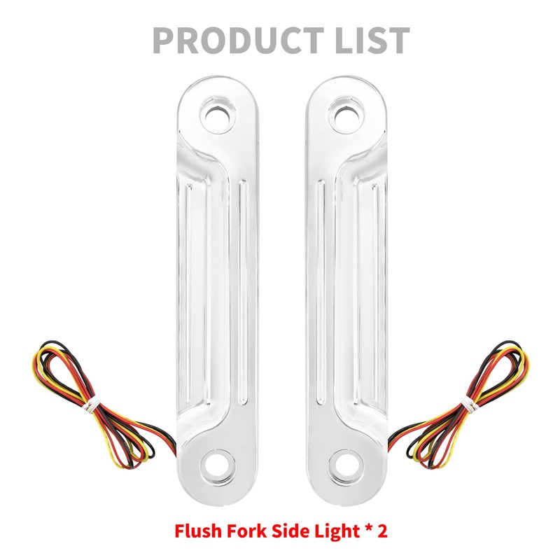 LED Flush Fork Turn Signal Brackets Running Light Fit for