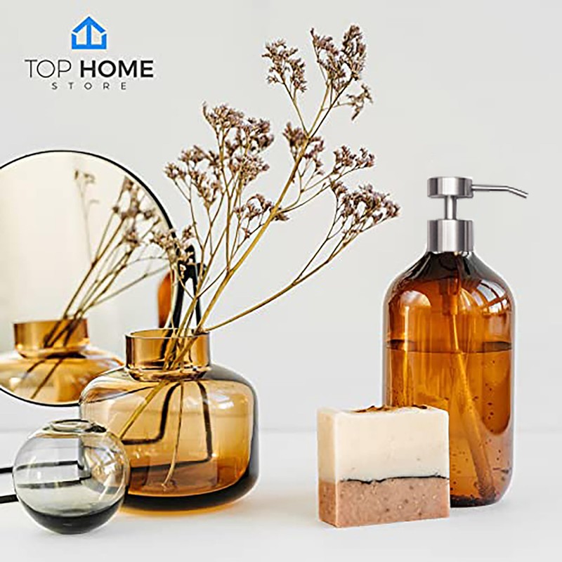 Top Home Store Elegant Flat Top Stainless Steel Soap and