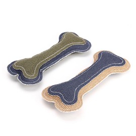 balacoo Dog Bone Chew Toy: 2Pcs Dog Whistle Toy Burlap Bone Toy Dog Bone Shape Toy Canvas Bone Toys Interactive Chew Toy for Dog Tooth Cleaning