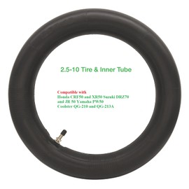 2.50-10 Dirt Bike Replacement Inner Tubes Compatible with Honda Crf50 /Xr50, Suzuki DRZ70 / JR50, Razor MX650 / MX500,Compatible with Yamaha PW50,Motovox MVX70,2.5-10 Inner Tube(2-Pack) by CALU LUKY