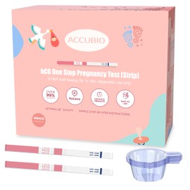 Pregnancy Test Strips with Urine Cups, hCG Detection Home Pregnancy Tests, Sensitive & Over 99% Accurate, 40 Count Individually Wrapped, Rapid hCG Test Strips, 5mm Wider 25mIU/mL