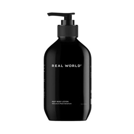 REAL WORLD Rest Body Lotion - Soothing & Reinvigorating Mānuka & Rose Geranium Body Lotion - Made in New Zealand with Natural Ingredients, 300ML
