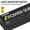 AODSK Guitar Effect Pedal Power Supply,9V/12V/18V DC Output,10 Isolated DC