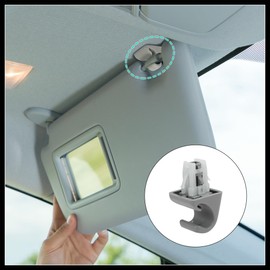 Hihaha 2pcs Gray Car Plastic Sun Visor Hook Clip Bracket Retainer 74348-33040 for Toyota 4Runner Corolla Matrix RAV4 Land Cruiser Venza Yaris Durable Material