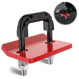 Abrazadera Antivibraciones De Enganche,Estabilizador De Apriete De 1.25 Y 2 Pulgadas,Estabilizador De Gancho Resistente, Aislante De Goma Y Protección De Doble Capa Antioxidante (Negro y rojo)