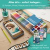 CreaTek Watercolour Paint Set 32 Highly Pigmented Watercolours Including Watercolour