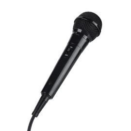 Wired Microphone with Cord, Portable Handheld Moving Coil Dynamic Clear Voice for Karaoke Black Mic Singing Speech Wedding Stage (Black)