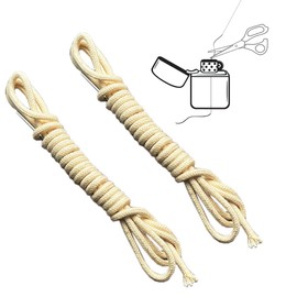 1M Kerosene Lighter Wick, Lighter Wick Replacement, Lighter Kerosene Wick, Kerosene Lighter Consumables Replacement Cotton Core with Metal Needle Suitable for Most Brands of Kerosene Lighter