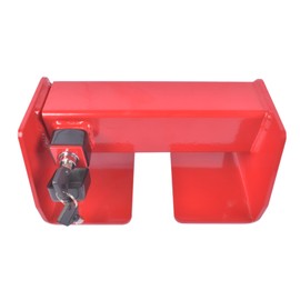 Cargo Door Lock, Heavy Duty Cargo Door Lock for Semi Trucks & Containers - Keyed Security Lock, Tamper-Resistant Design, Fits Vertical Bars 9.75”-16” Apart, Red Powder Coated Finish Mustrod