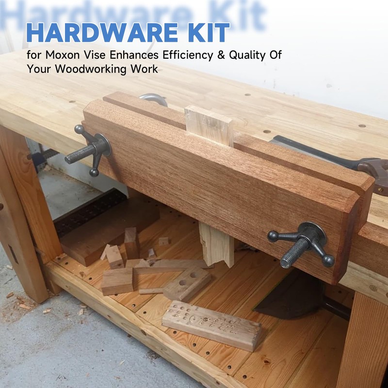 Hardware Kit for Moxon Vise, Bench Vise Screw Kit Includes