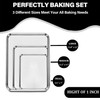 Set of 3 Baking Sheet, Stainless Steel Cookie Sheet Baking