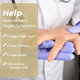Férula para Dedo En Gatillo, Férulas para Dedo para Pulgar, Índice, Medio, Anular Y Meñique, Soporte para Dedo para Tendinitis, Rigidez, Curvado, Doblado, Bloqueado, Apto para Mano Izquierda
