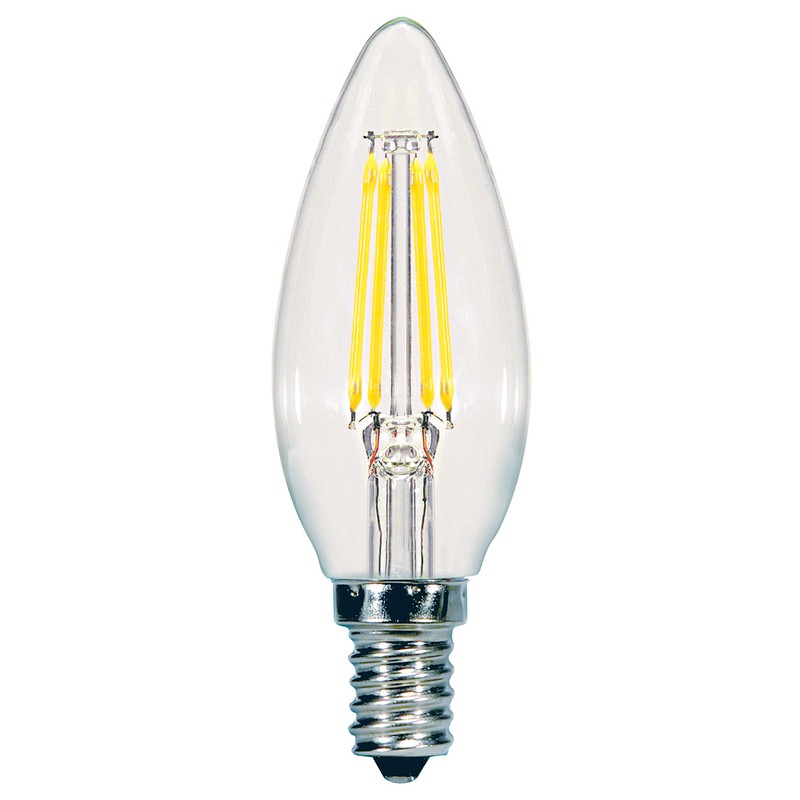Satco S9961/04 C11 Decorative LED Filament Light Bulb, 60W-Replacement, 5.5W,