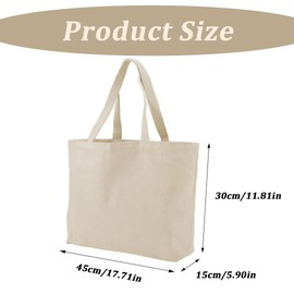 Cotton Bags, Stylish Spacious Tote Bag, Cotton Bag, Fabric Bag, Shopper Handbag, Fabric Bag, Unprinted, Personalisation Possible, Fabric Bags, 40 x 37 cm, White