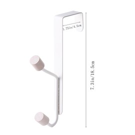 eywlwaar Over The Door Hooks Double Hanger Hooks Fits 1 3/4" Doors Used to Hang Coats, Hats, Bags, Towels, Keys (2 Pack)