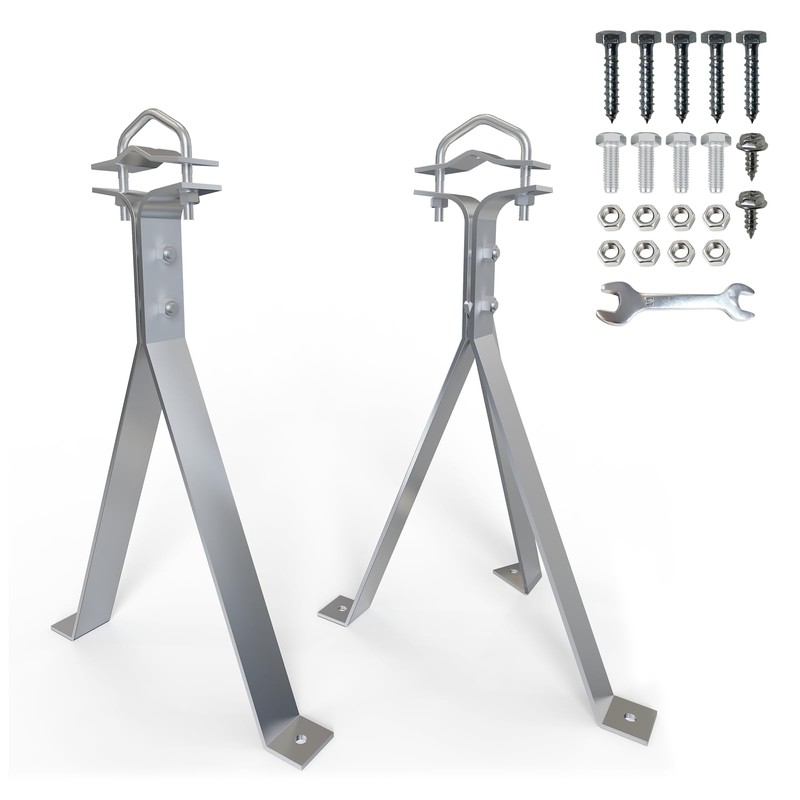 12" Heavy-Duty Antenna Mast, Antenna Wall Mount, Windproof Antenna Mounting