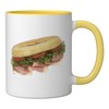 Deli Sub Sandwich Ceramic Mug, Yellow/White