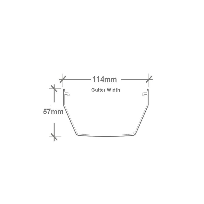 Anthracite Grey Square Gutter Internal Stop End, Freeflow 114mm Water