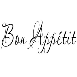 BooDecal Quote Series French Bon Appetit Wall Saying Quotes Vinyl Decals Stickers for Restaurant Kitchen Dining Room Cafe 24 inches x 10 inches