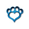 Heart Shape Dog Paw Cookie Cutter