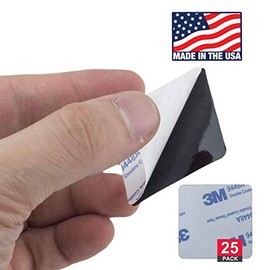 Adhesive Double Sided Mounting Tape: Excellent Adhesion to a Variety of Surfaces, Adhesive Strips for Wall Mounting, Nameplate Bonding, 25 PCs Square 1.6 in x 1.6 in Tape Black Pack by Volarium