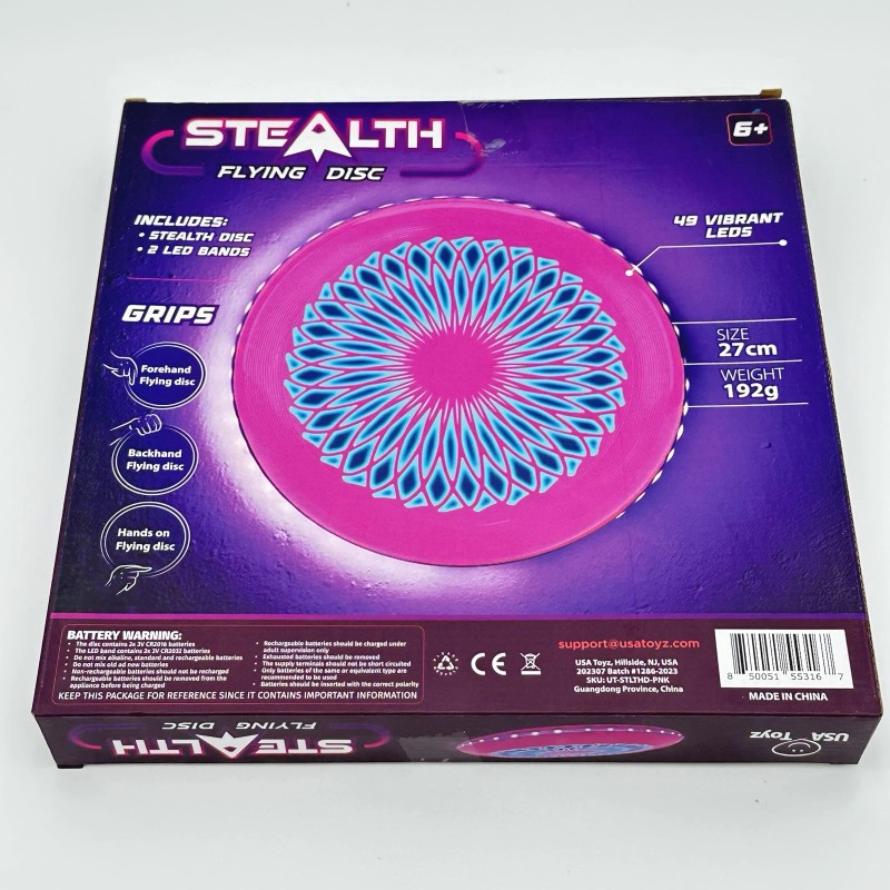 USA Toys STEALTH Flying Disc Toy 49 LEDs Glow in
