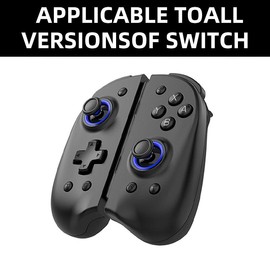 BT 5.2 Joy  For NS Switch/Lite/Oled Joy-pad L/R 2 Gamepads Hall Trigger Joystick with Dual Vibration 6 Axis joypad Console Controller Turbo - Color: Black