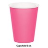 Club Pack of 192 Candy Pink Disposable Paper Hot and