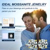 Moissanite Stud Earrings, Brass, Moissanite