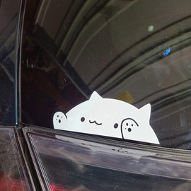 Bongo Cat Cute Car Stickers, 5"x2" Funny Meme