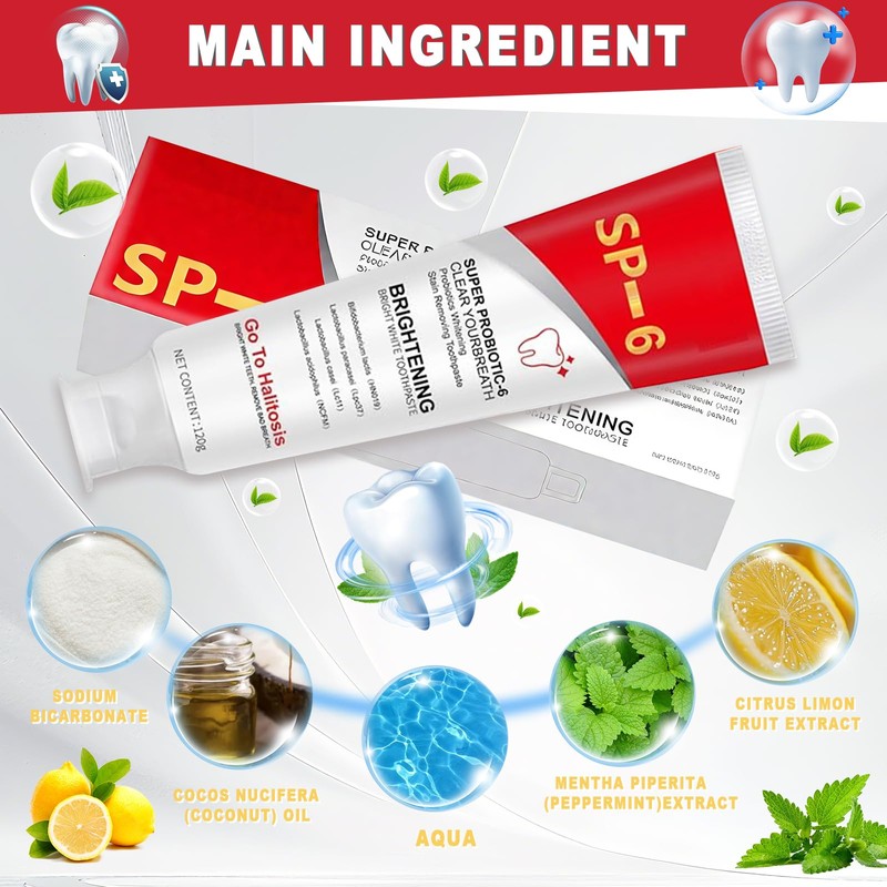 Pack of 3 Sp-6 Toothpaste Probiotic Toothpaste, Sp 6 Probiotic