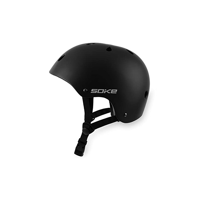 SOKE Scooter Helm 1691, 17x27x23cm, 50-54cm Kopfumfang, Größe S, Schwarz