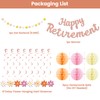 Retirement Party Decorations for Women, Rose Gold Happy Retirement Banner