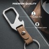 VULKIT Titanium Key Keeper Genuine Leather Belt Loop Keychain, Bottle
