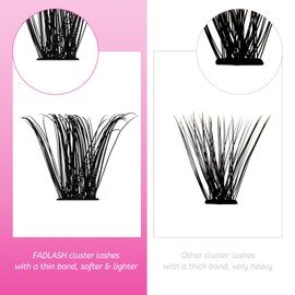 Cluster Lashes D Curl Lash Clusters 280 Pcs Lash Extension Clusters Individual Lashes Soft DIY Eyelash Extensions Mixed Tray Eyelash Clusters Natural Look (60D-0.07D, 8-16mm)