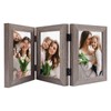Frametory, 5x7 Trifold Picture Frame Hinged Photo Frames Three Folding