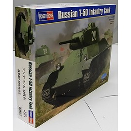 Hobby Boss HY83827 - Modellbausatz Russian T-50 Infantry Tank, Mehrfarbig