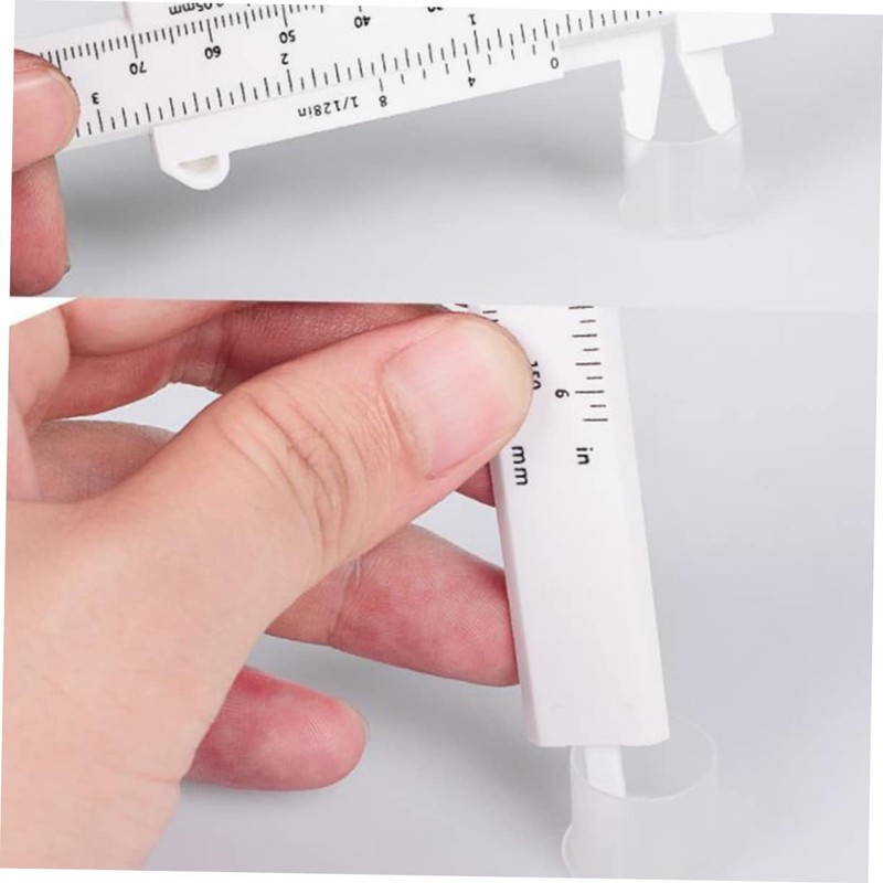 Angoily 6pcs Eyebrow Calipers Dual Scale Ruler for Precise Eyebrow