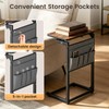 ELYKEN TV Tray Table, Adjustable Height & 90° Tilt Narrow