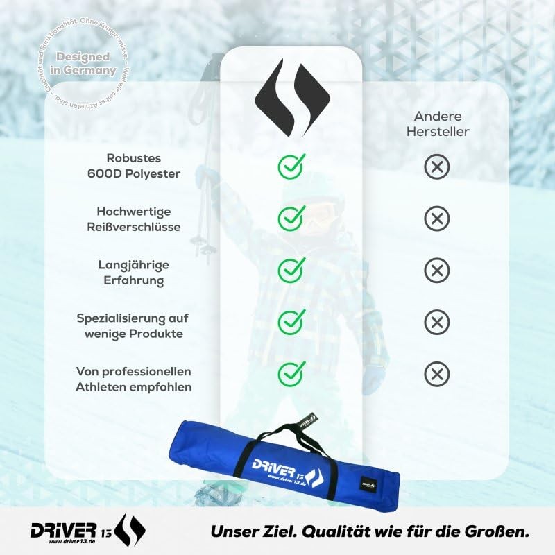 Driver13 Children's Ski Bags 120 cm Child Designed in Germany